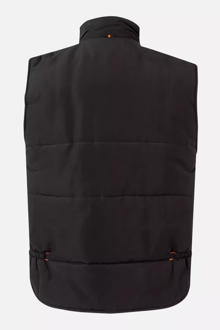 Velilla 205902-00-16, Padded Work Vest, Black/Orange, image 4, gallery thumbnail