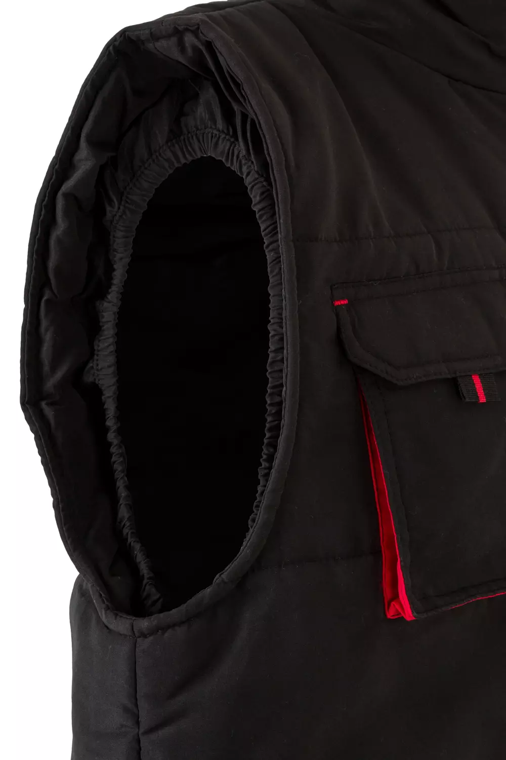 Velilla 205902-00-12, Wattierte Arbeitsweste, Schwarz/Rot, image 3