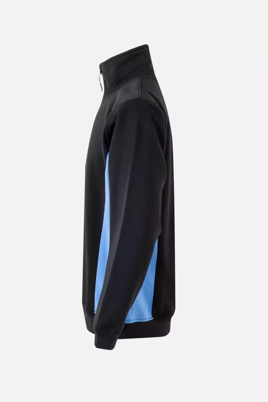 Velilla 105704-00-05, Arbeitssweatshirt, Schwarz/Himmelblau, image 3, gallery thumbnail