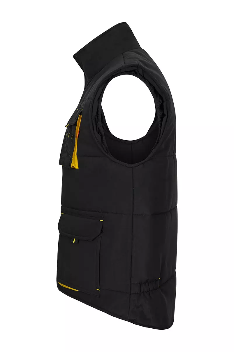 Velilla 205902-00-17, Padded Work Vest, Black/Yellow, image 2