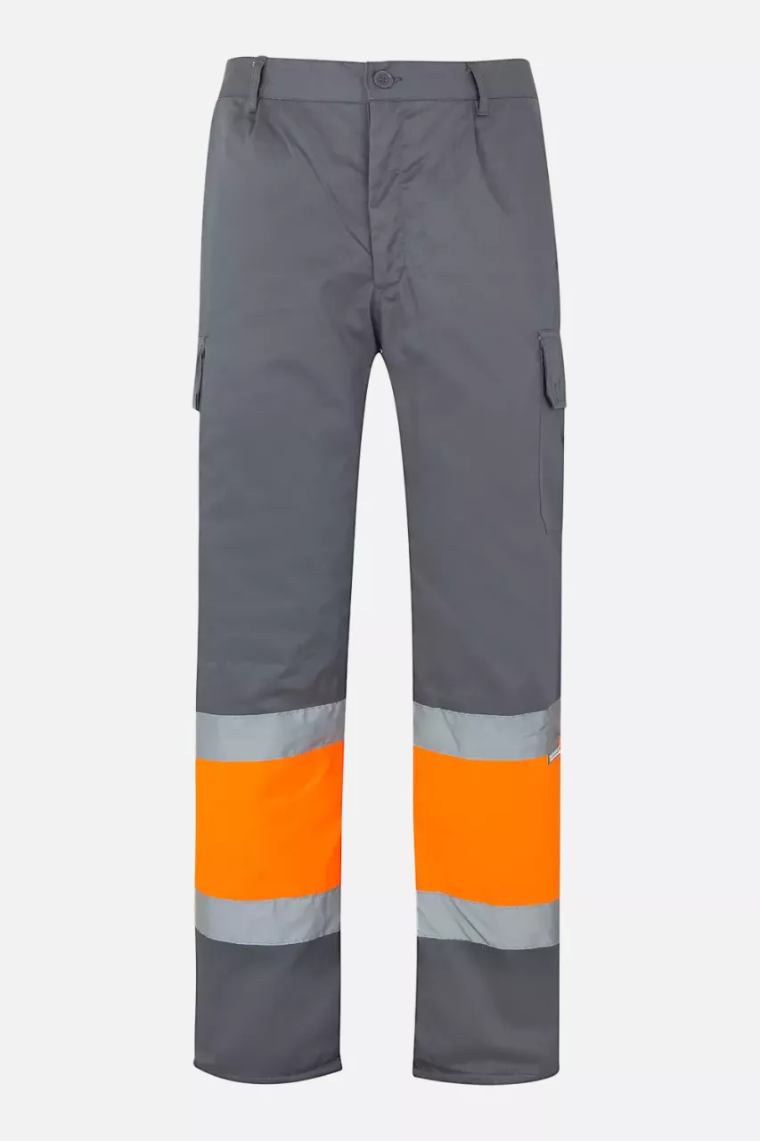 Velilla 0157-08-19-2, High-Vis Trousers, Size 4XL/5XL, Grey/Hi-Vis Orange, image 1, gallery thumbnail