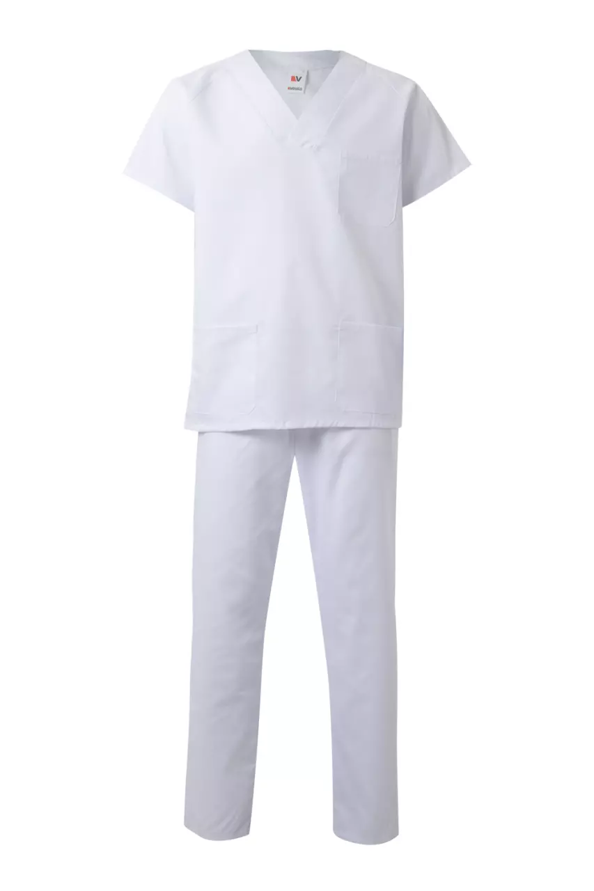 Velilla 800-07, Work Scrubs, White, image 1, gallery thumbnail