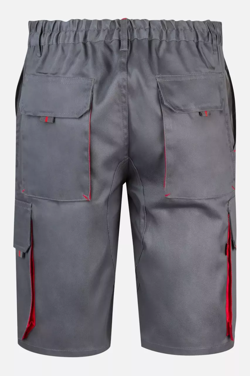 Velilla 103007-08-12, Work Shorts, Grey/Red, image 5, gallery thumbnail