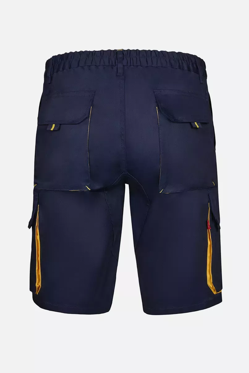 Velilla 103007-61-17, Work Shorts, Navy Blue/Yellow, image 2