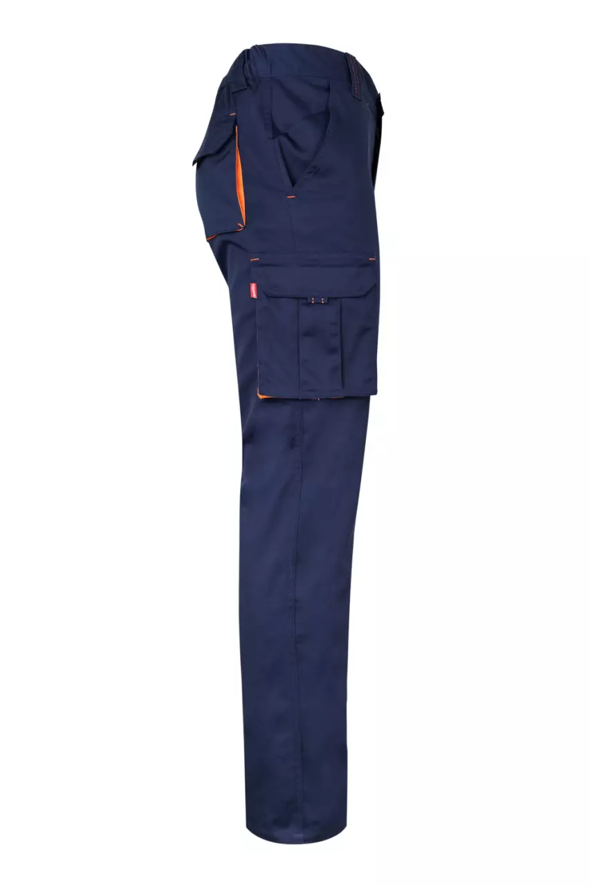 Velilla 103024S-61-16, Work Trousers, Navy Blue/Orange, image 7, gallery thumbnail