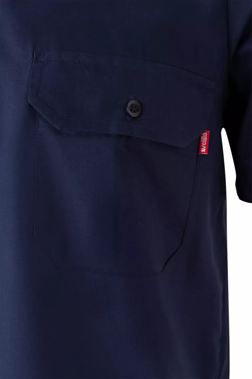 Velilla 532-01, Short-Sleeved Work Shirt, Marine Blue, image 2, gallery thumbnail