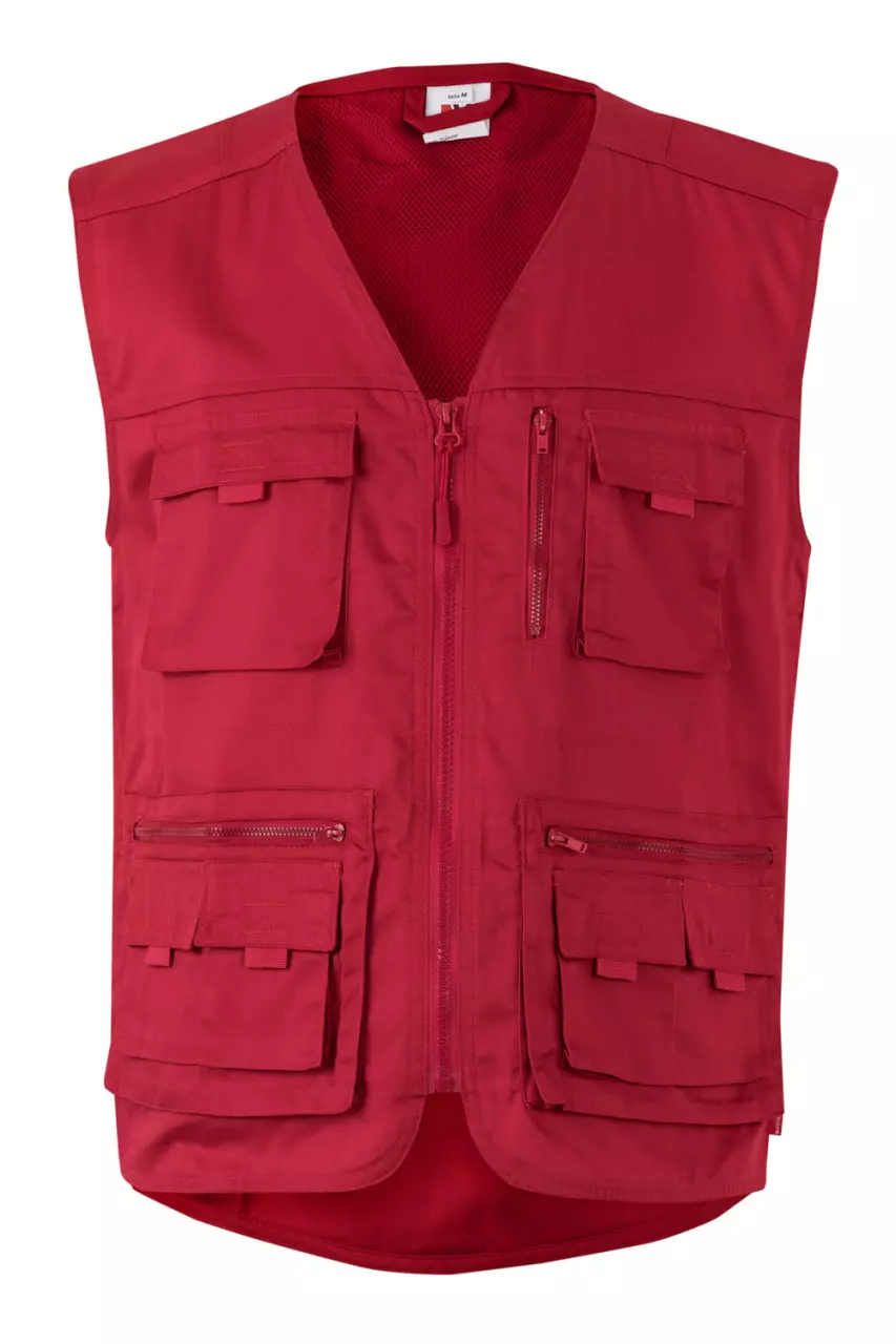 Velilla 105901-12, Work Vest, Red, image 1, gallery thumbnail