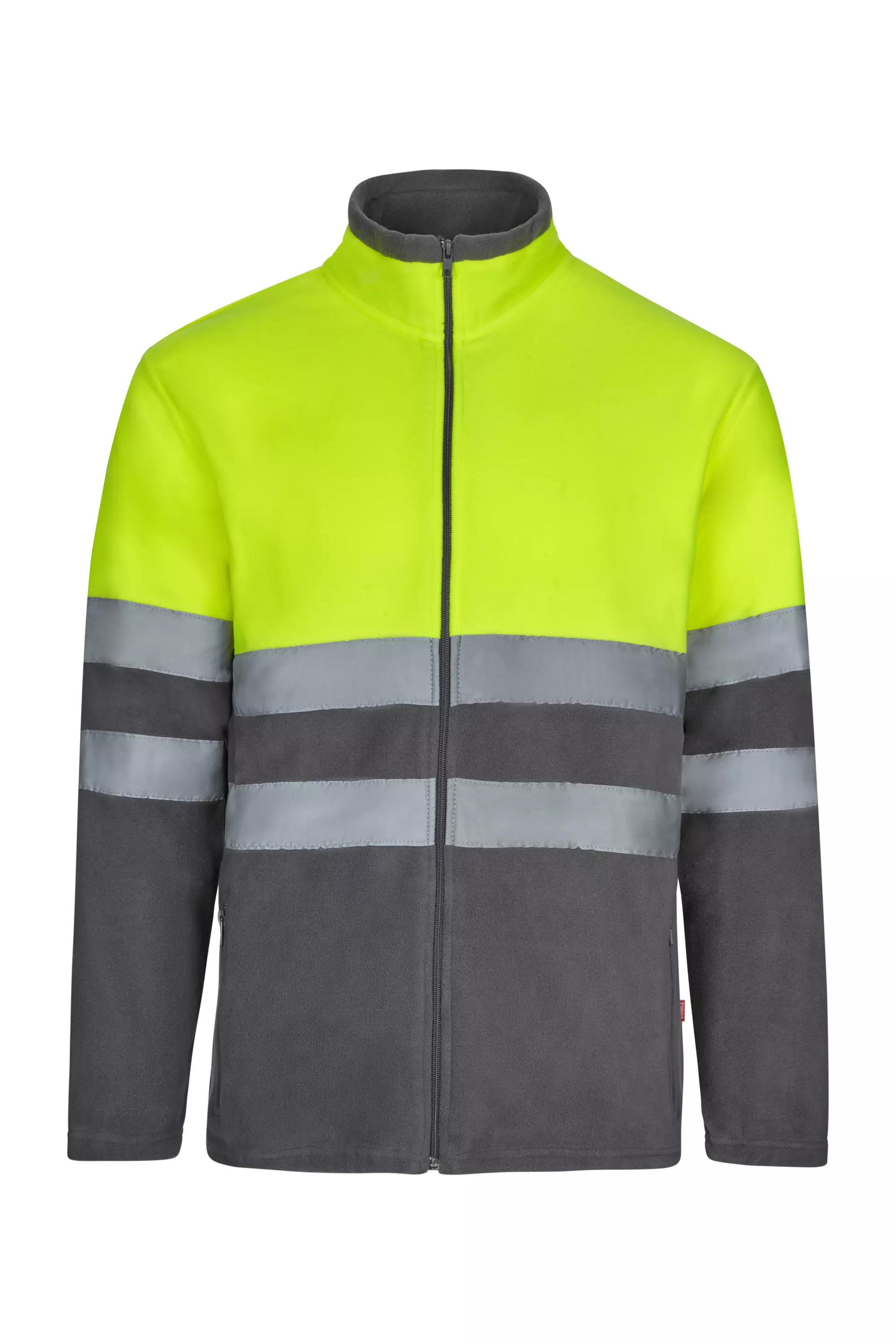 Velilla 301503-08-20, High-Vis Fleece Jacket, Grey/Hi-Vis Yellow