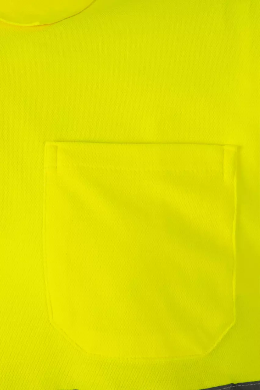 Velilla 305512-20, High-Vis Short Sleeve Polo Shirt, Hi-Vis Yellow, image 4, gallery thumbnail