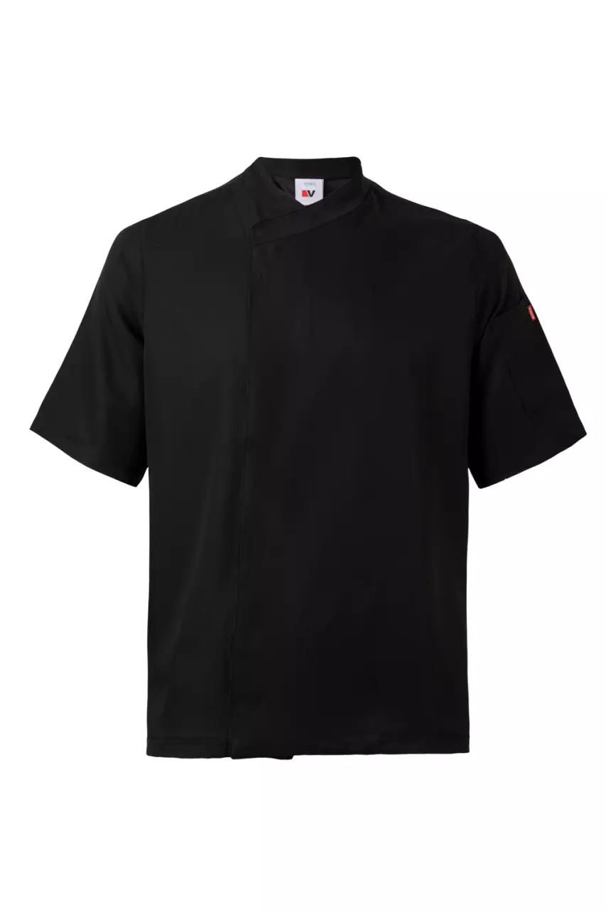 Velilla 405209-00, Short-Sleeved Chef Jacket, Black, image 1, gallery thumbnail