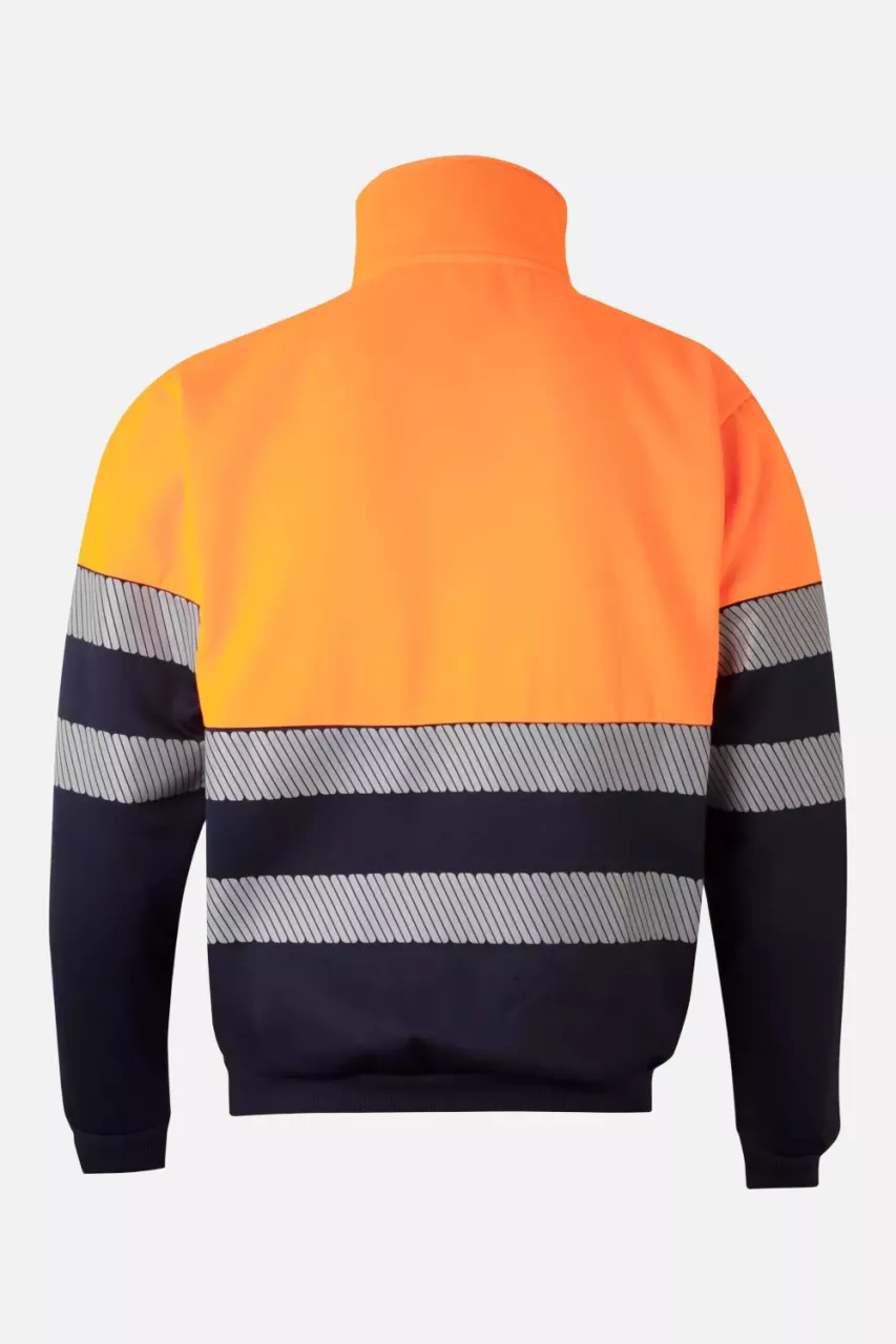 Velilla 305703-61-19, High-Vis Sweatshirt, Navy Blue/Hi-Vis Orange, image 3, gallery thumbnail