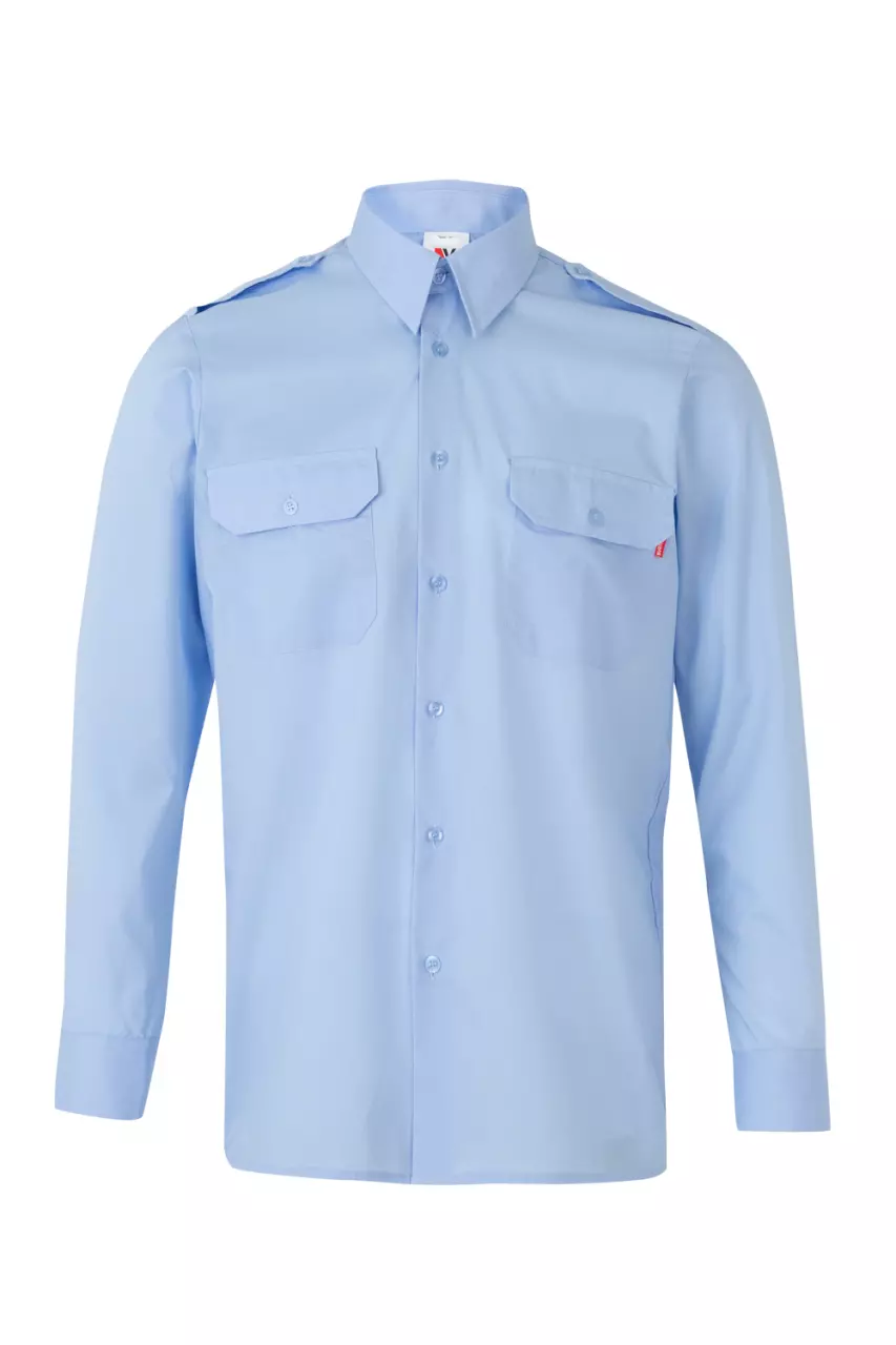 Velilla Long Sleeved Work Shirt, Sky Blue