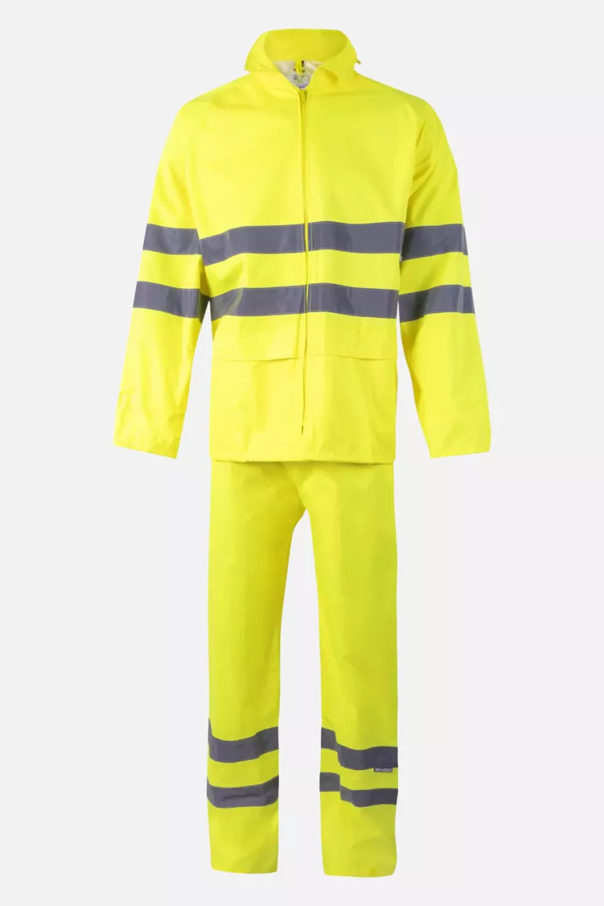 Velilla 189-20, High-Vis Rain Suit, Hi-Vis Yellow, image 1, gallery thumbnail