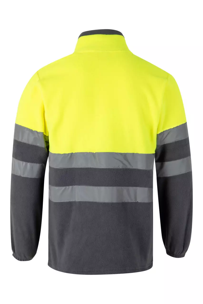 Velilla 0183-08-20-2, Warnschutz-Fleecejacke, Größe 4XL/5XL, Grau/Warngelb, image 3, gallery thumbnail