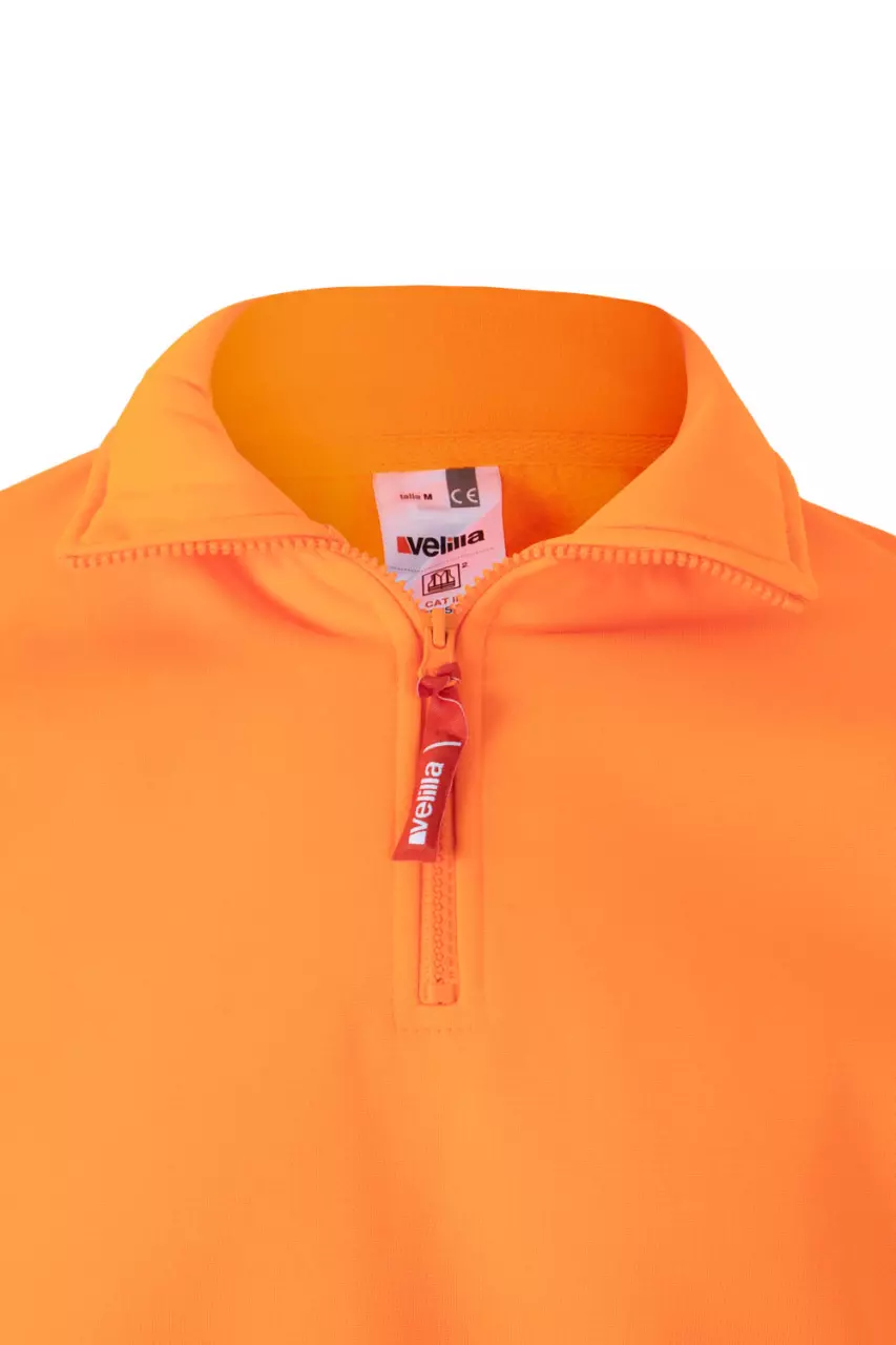 Velilla 305704-19, Warnschutz-Sweatshirt, Warnschutz-Orange, image 6, gallery thumbnail