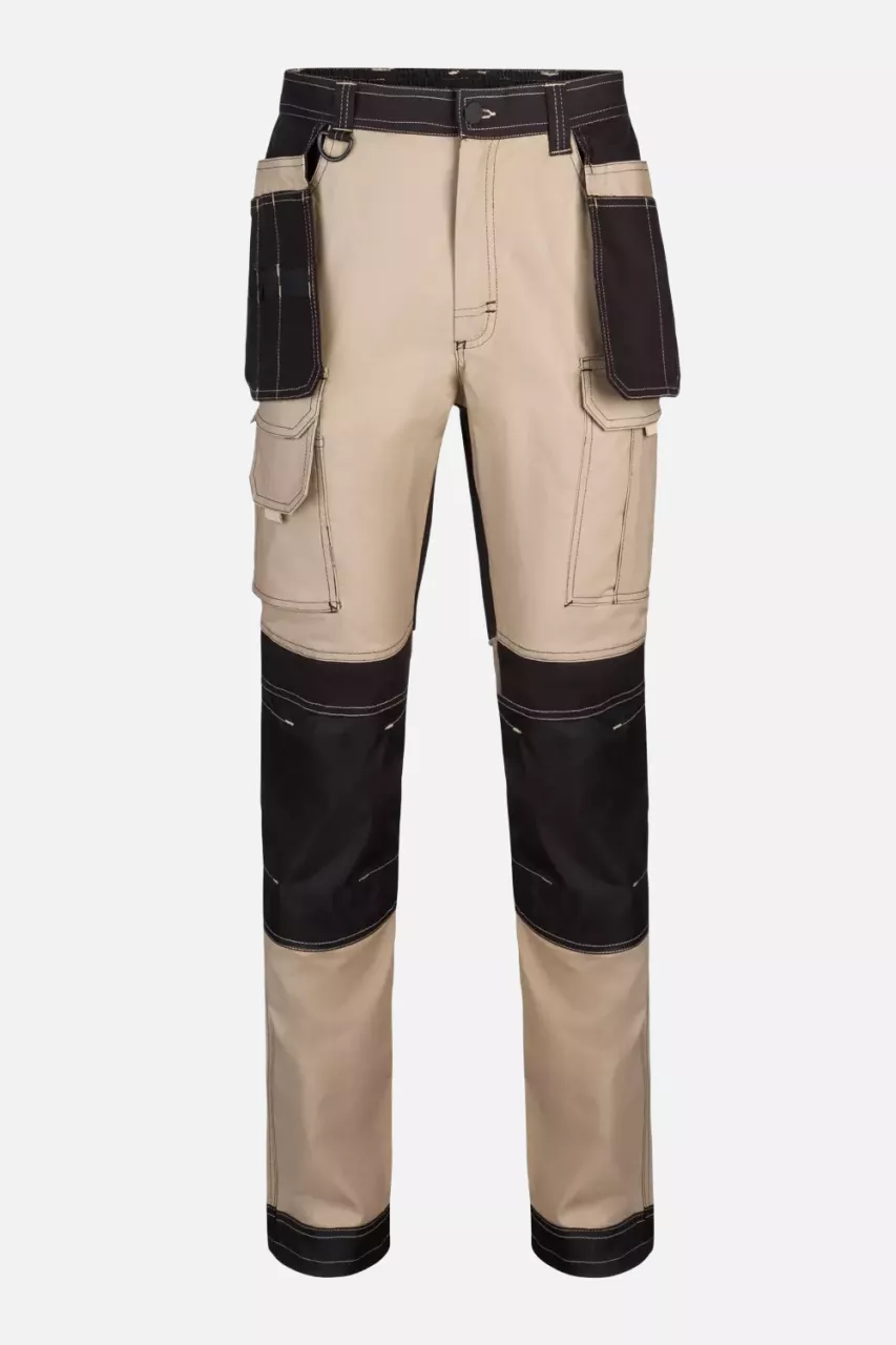 Velilla 103019S-46-00, Work Trousers, Sand Beige/Black, image 1, gallery thumbnail