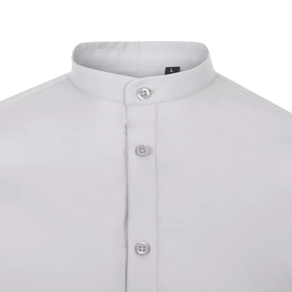 Velilla 405013S-58, Langarm-Arbeitshemd mit Stehkragen, Eisgrau, image 3, gallery thumbnail