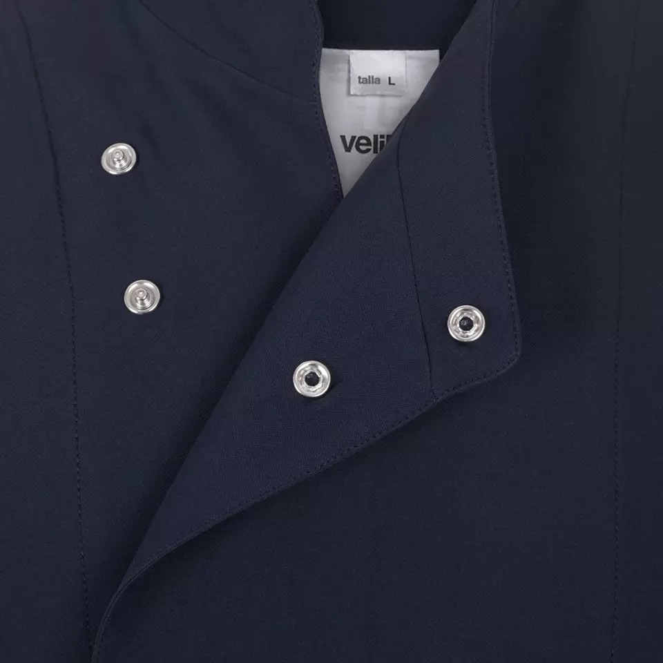 Velilla 405210-61, Long Sleeved Chef Jacket, Navy Blue, image 7, gallery thumbnail