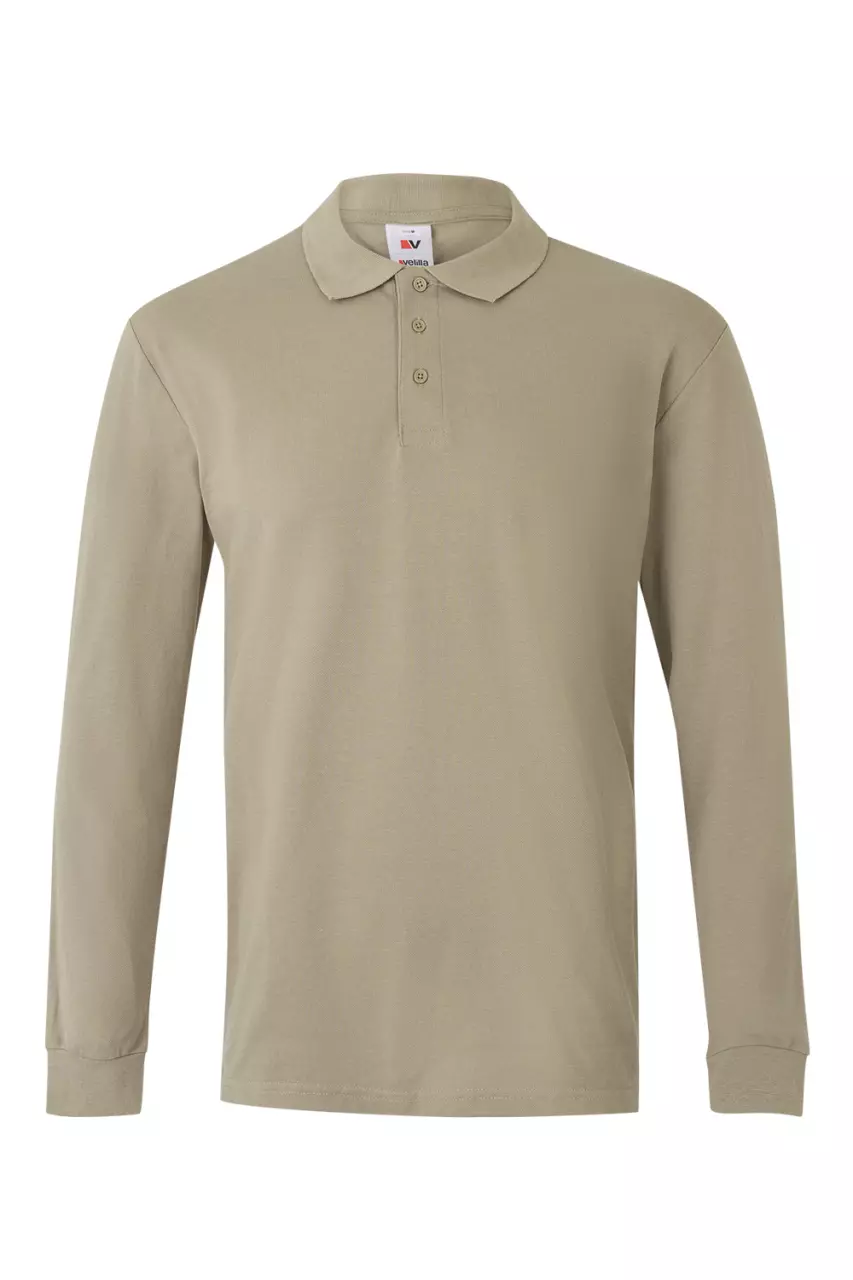 Velilla 105503-46, Long Sleeved Polo Shirt, Sand Beige