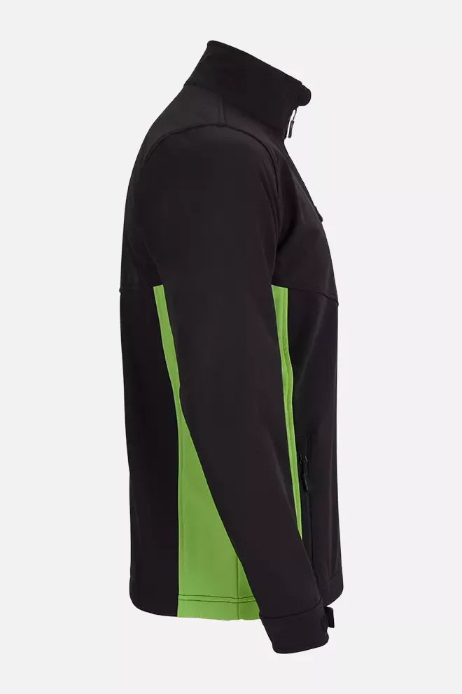 Velilla 106004-00-25, Work Jacket, Black/Lime Green, image 6, gallery thumbnail