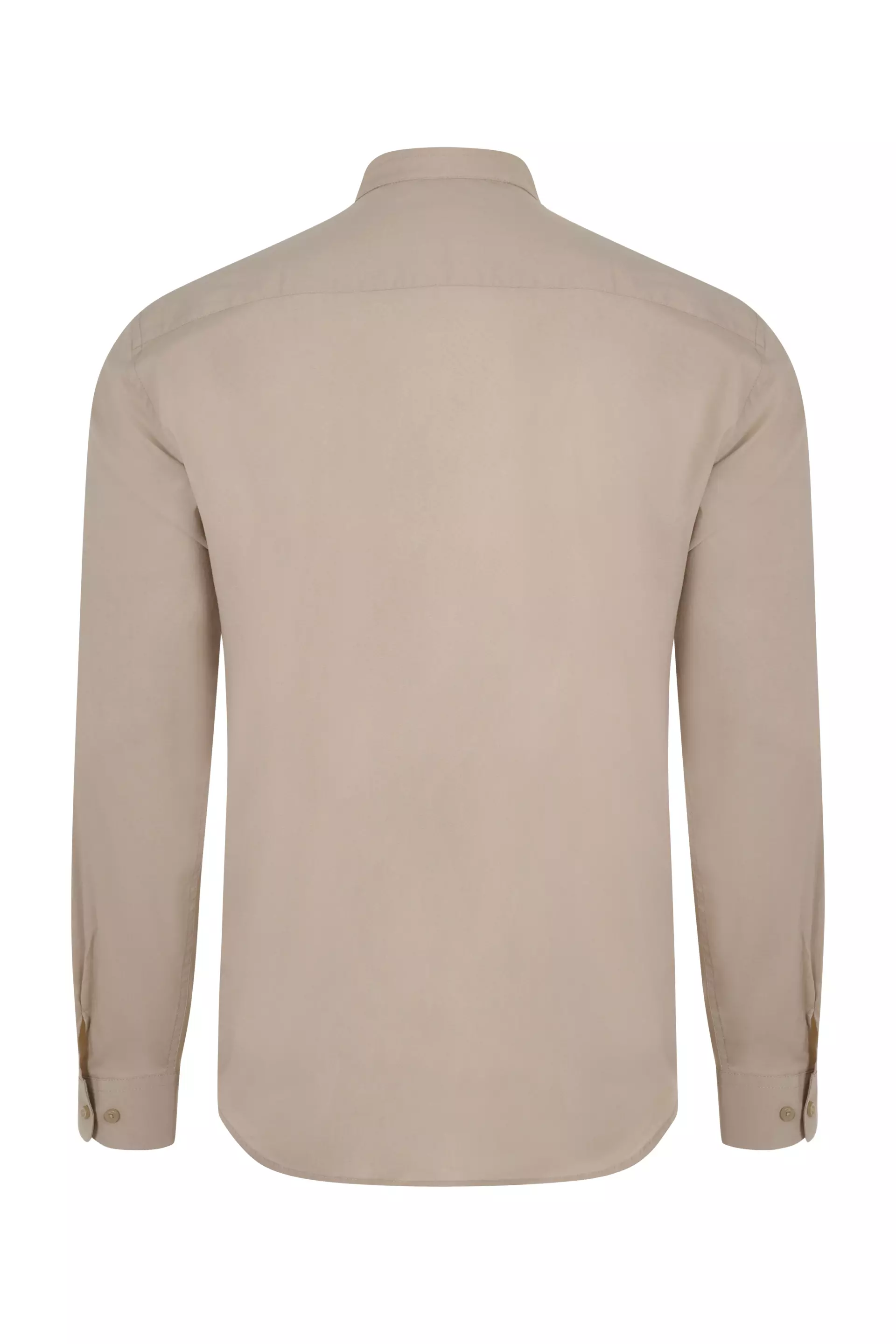 Velilla 405013S-47, Langarm-Arbeitshemd mit Stehkragen, Hellbeige, image 4