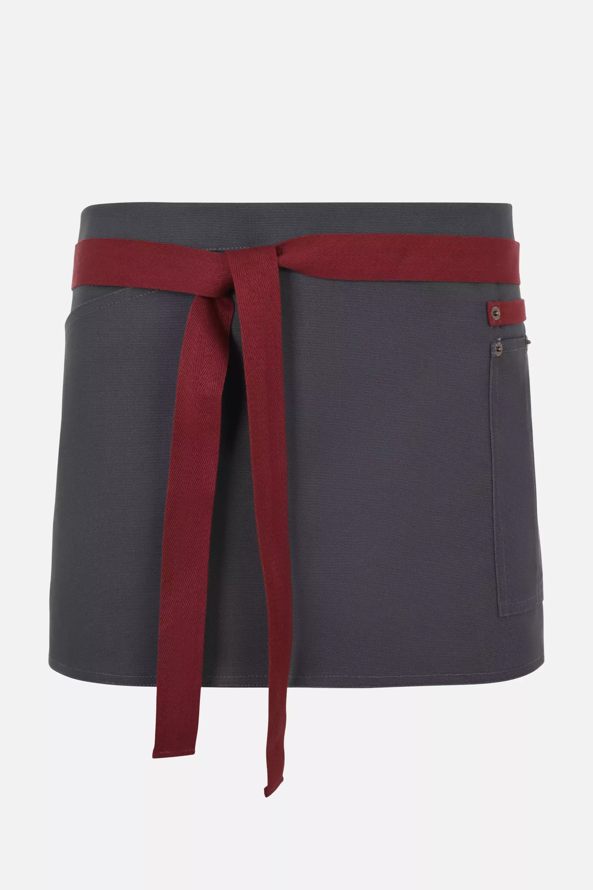 Velilla 404221B-08-18, Work Apron, Grey/Maroon, image 4