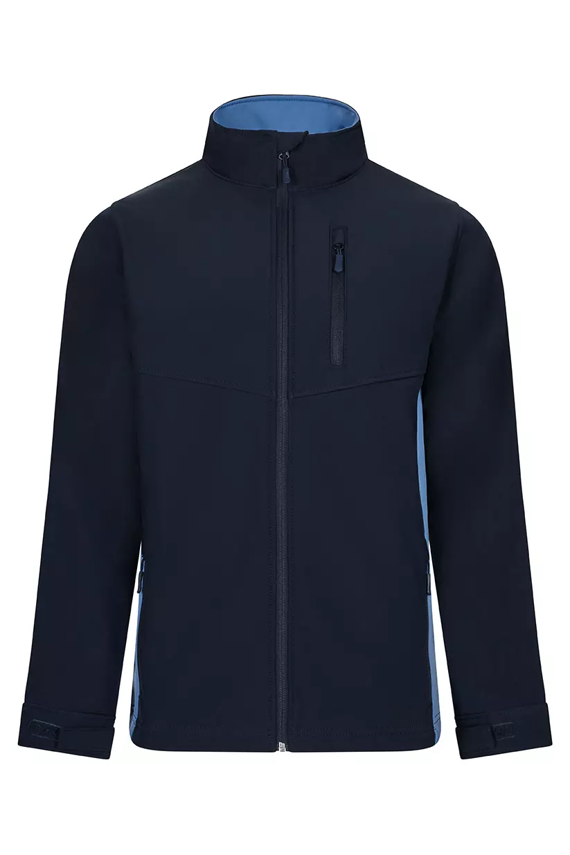 Velilla Work Jacket, Navy Blue/Sky Blue