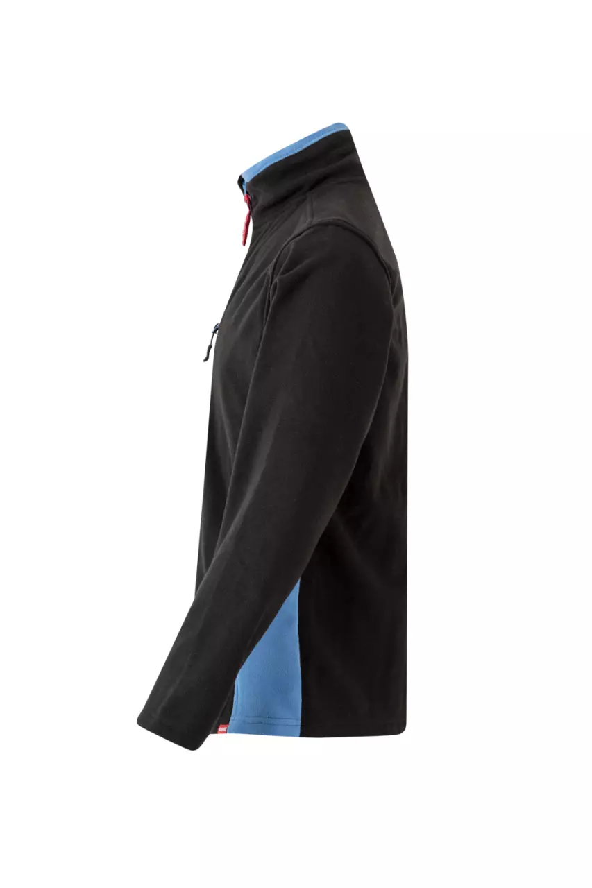 Velilla 201504-00-05, Fleece Jacket, Black/Sky Blue, image 3, gallery thumbnail