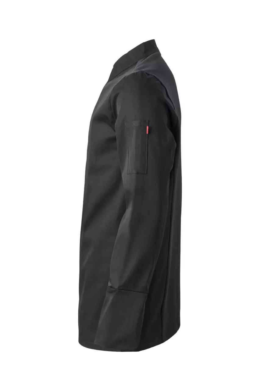 Velilla 405204-00, Long Sleeved Chef Jacket, Black, image 4, gallery thumbnail