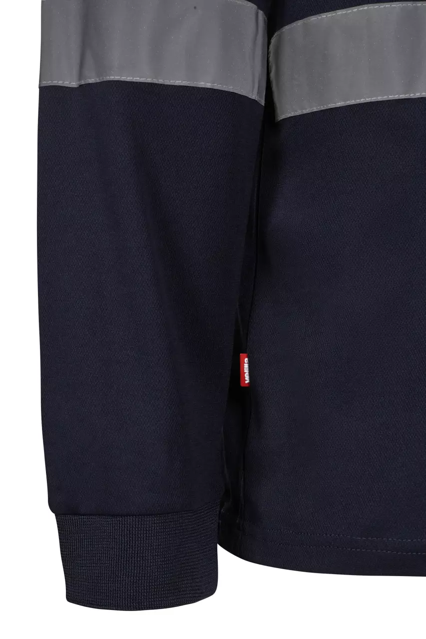 Velilla 305615-61-19-1, Warnschutz-Langarm-T-Shirt, Marineblau/Warnorange, image 5, gallery thumbnail