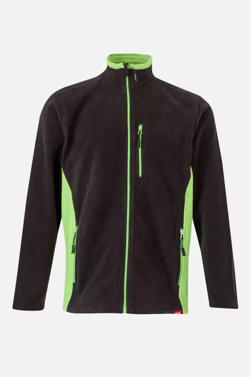 Velilla 201504-00-25, Fleecejacke, Schwarz/Limegrün, image 1, gallery thumbnail