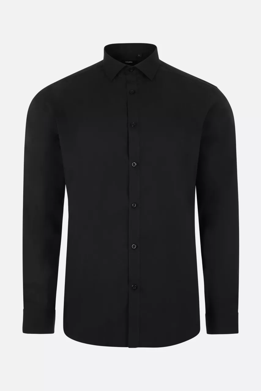 Velilla 405017S-00, Long Sleeved Work Shirt, Black, image 1, gallery thumbnail