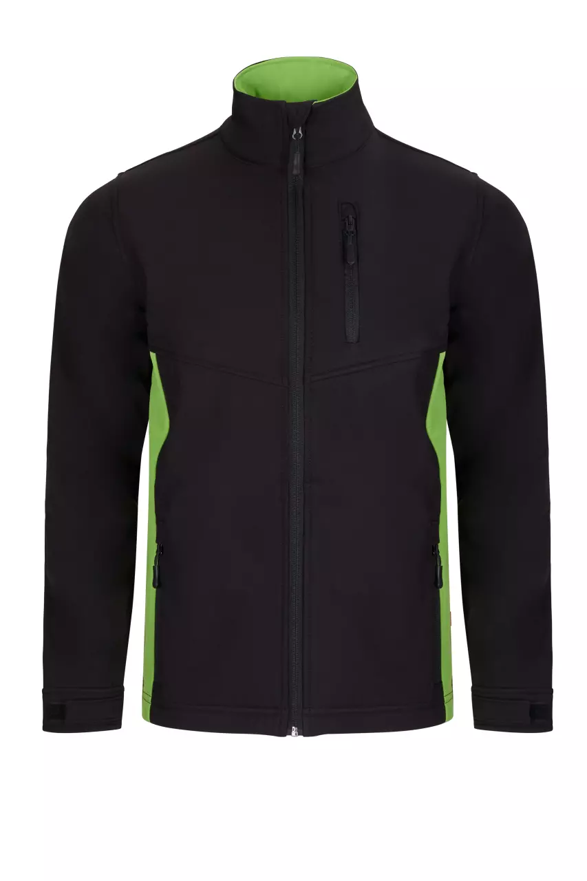 Velilla Work Jacket, Black/Lime Green