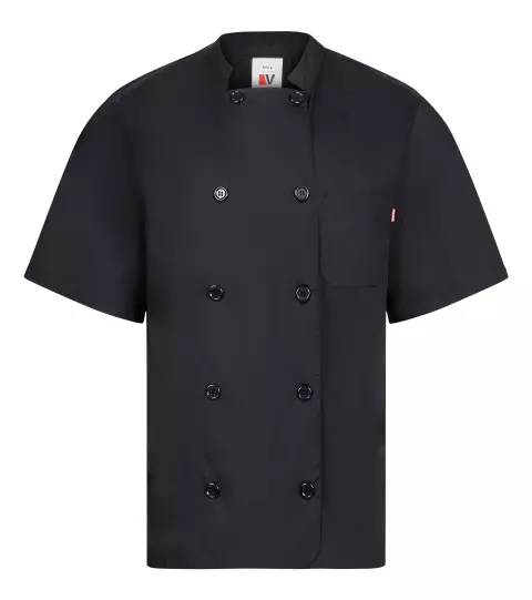 Velilla Short-Sleeved Chef Jacket, Black