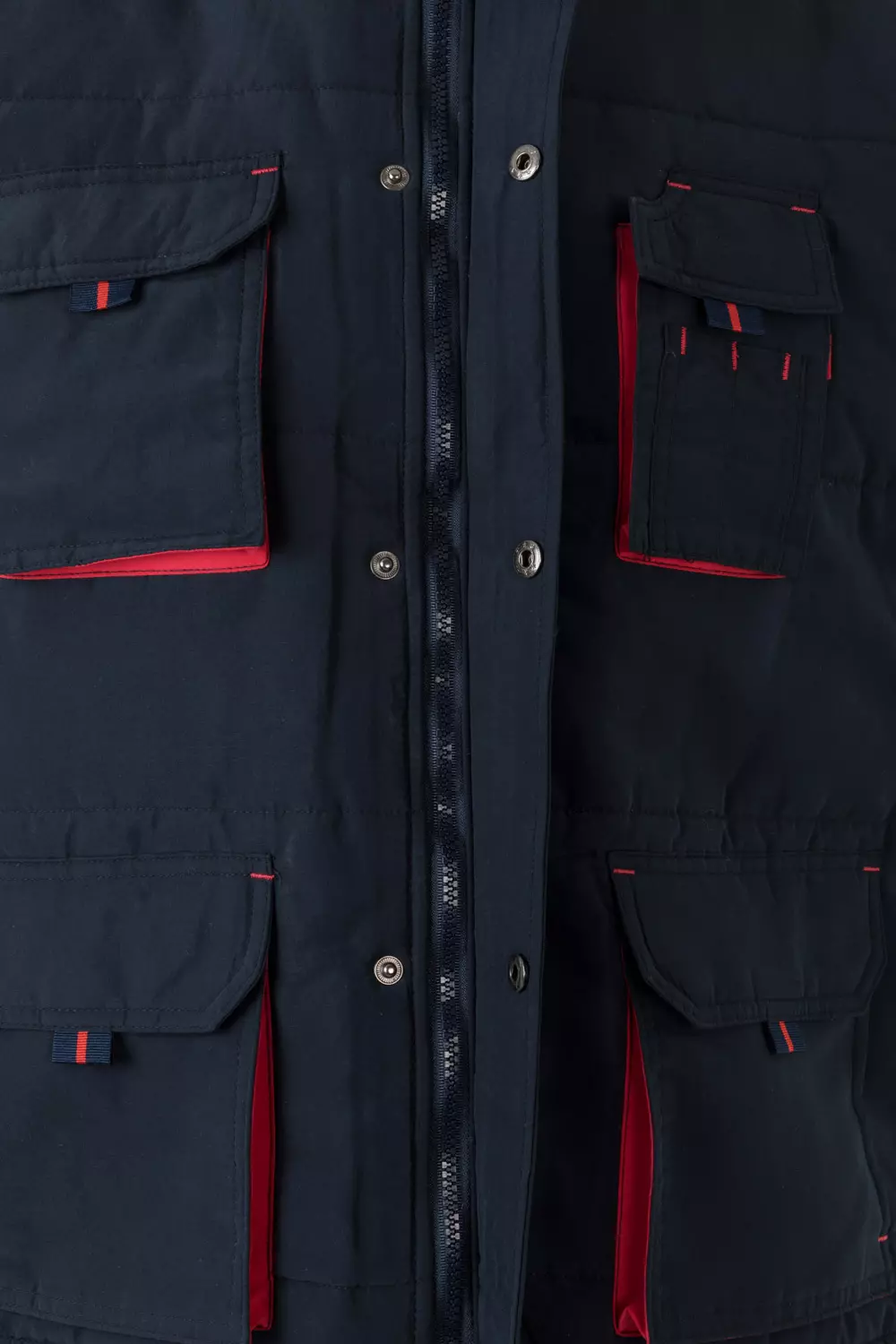 Velilla 205902-61-12, Padded Work Vest, Navy Blue/Red, image 3