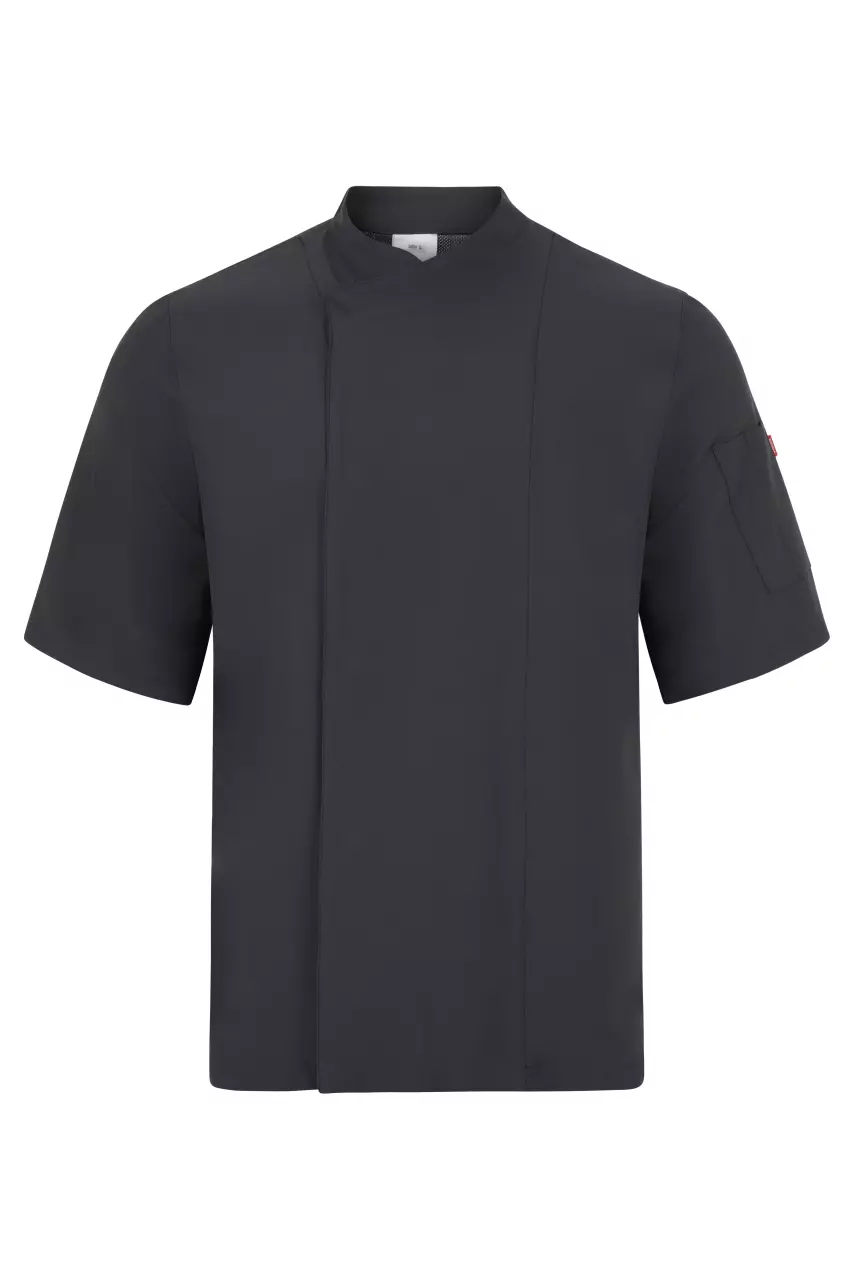 Velilla Short-Sleeved Chef Jacket, Dark Grey