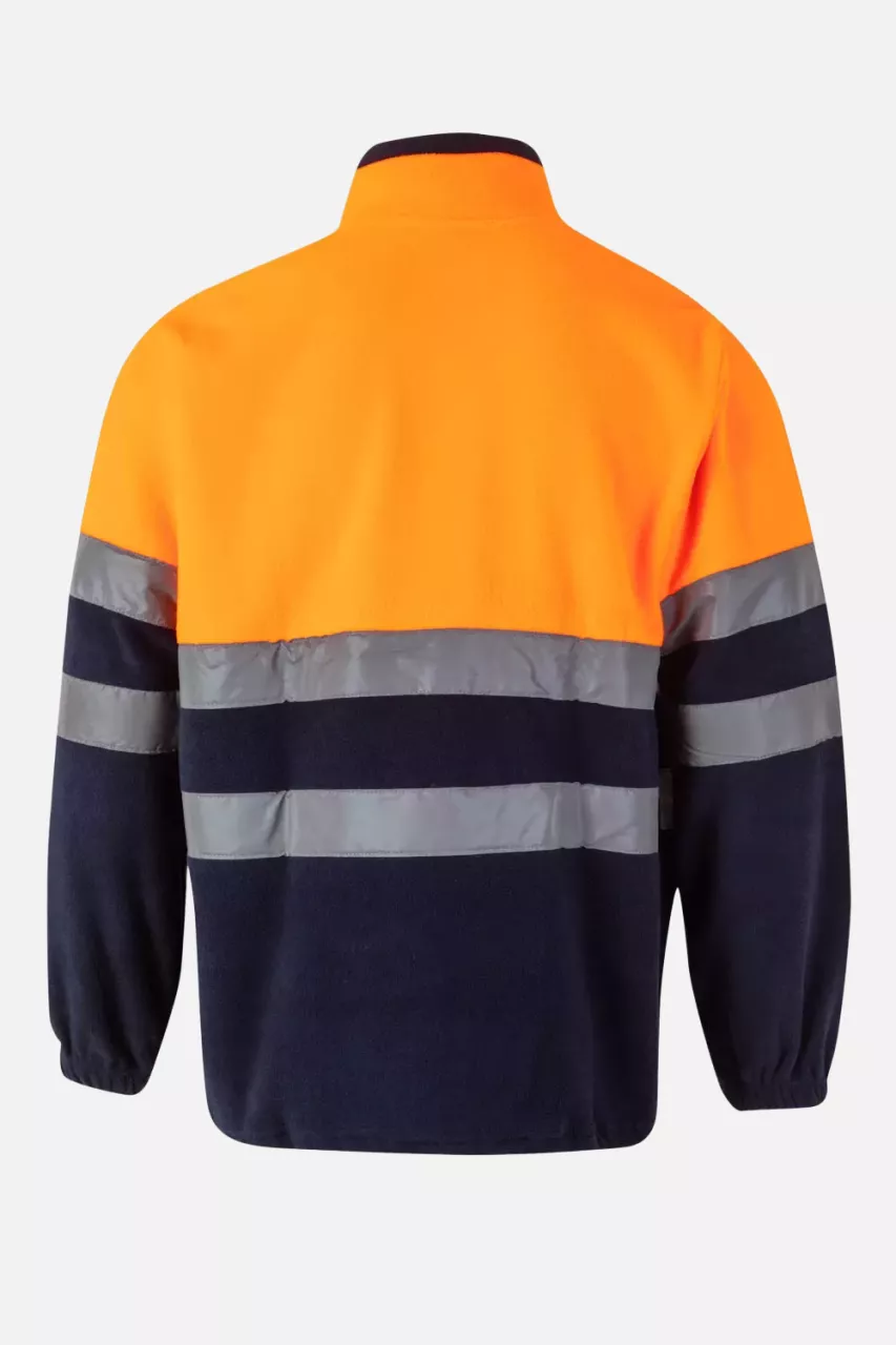 Velilla 0182-01-19-2, High-Vis Fleece Jacket, Size 4XL/5XL, Marine Blue/Hi-Vis Orange, image 5, gallery thumbnail