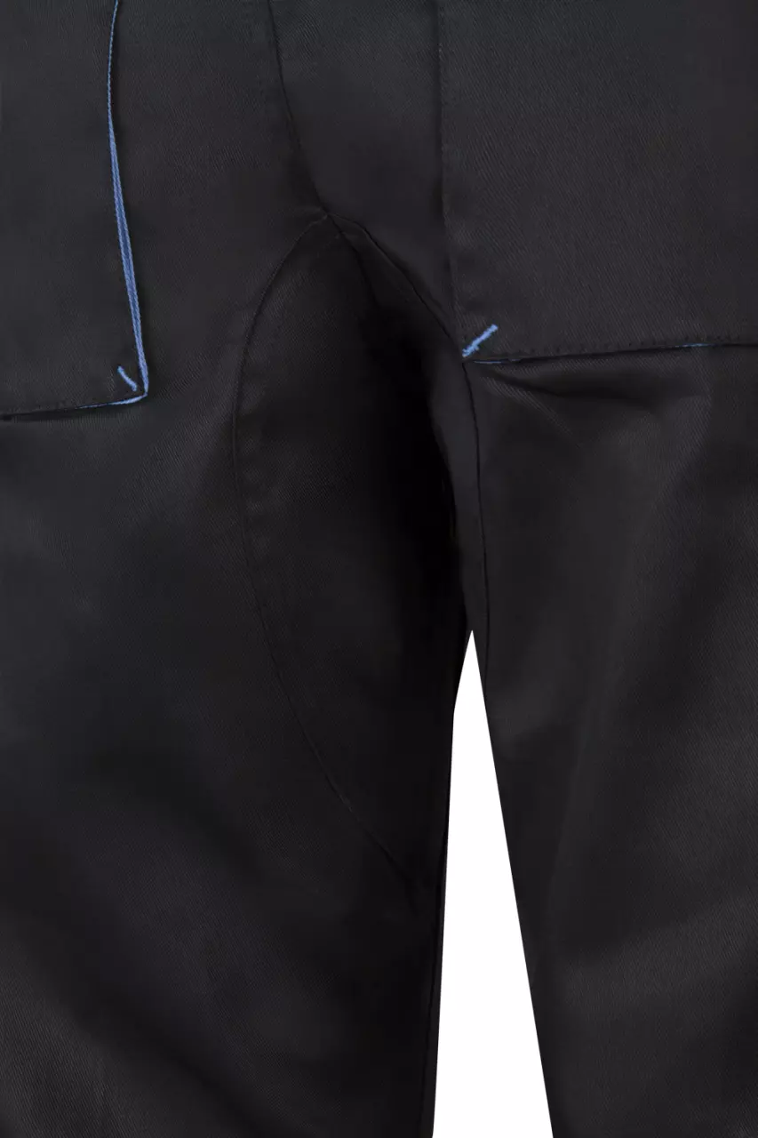 Velilla 103004-00-05, Work Trousers, Black/Sky Blue, image 5, gallery thumbnail