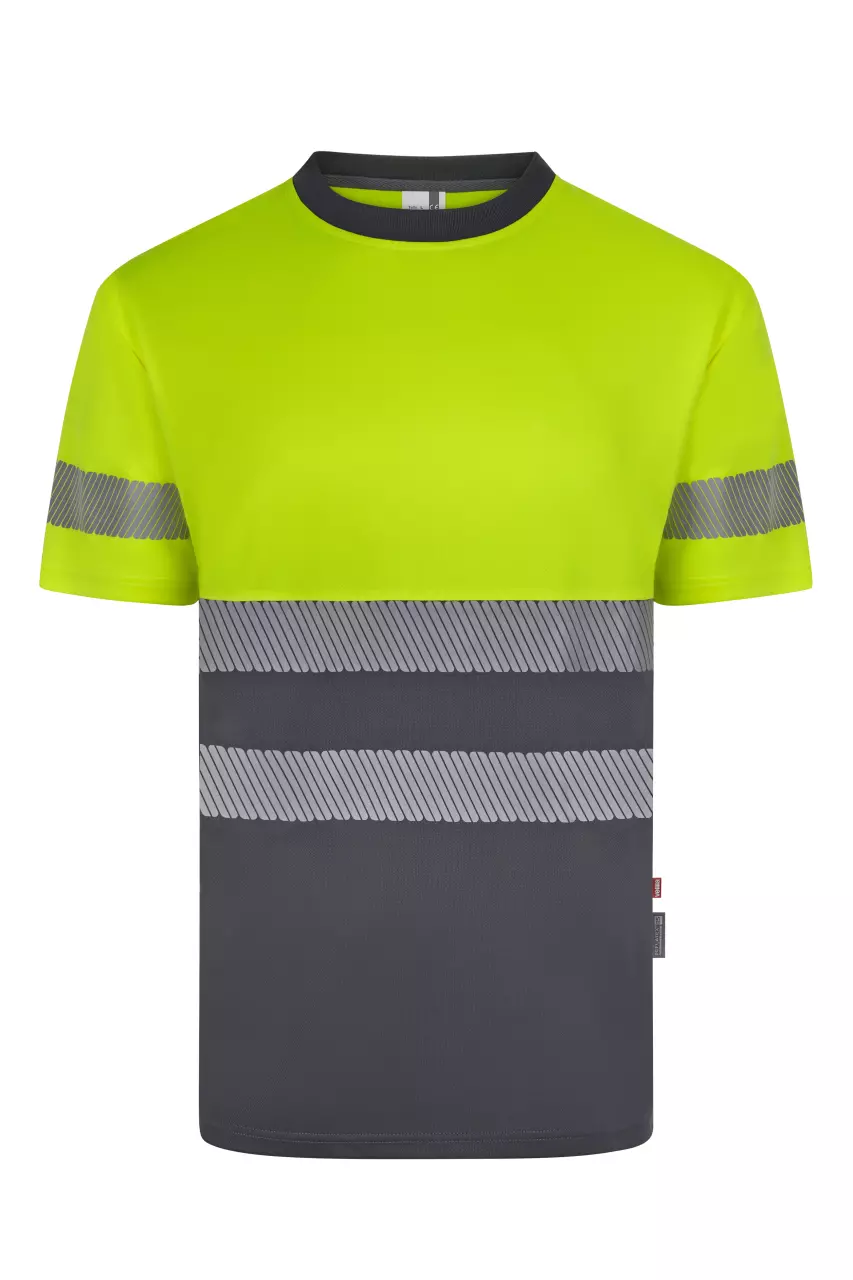 Velilla High-Vis T-Shirt, Grey/Hi-Vis Yellow