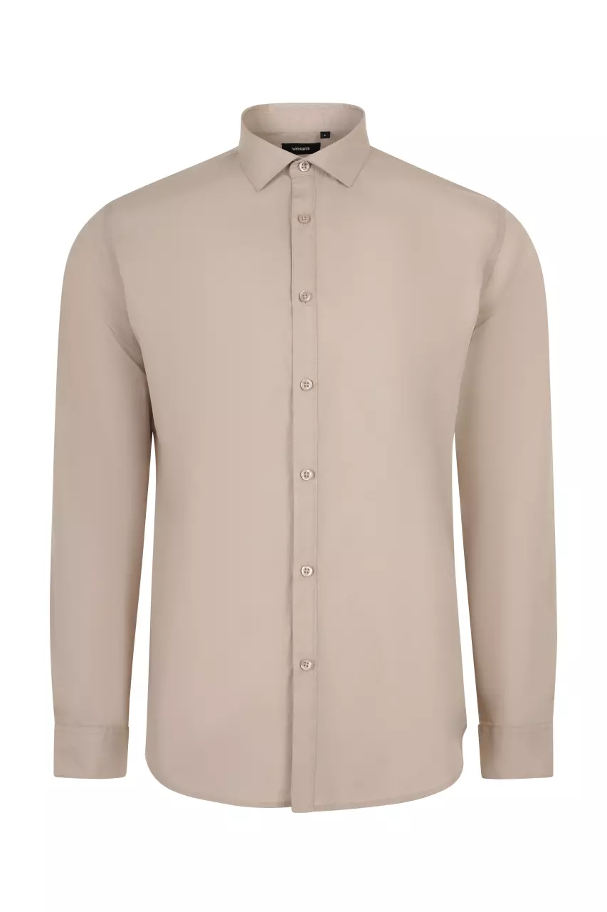Velilla 405009-47, Long Sleeved Work Shirt, Light Beige