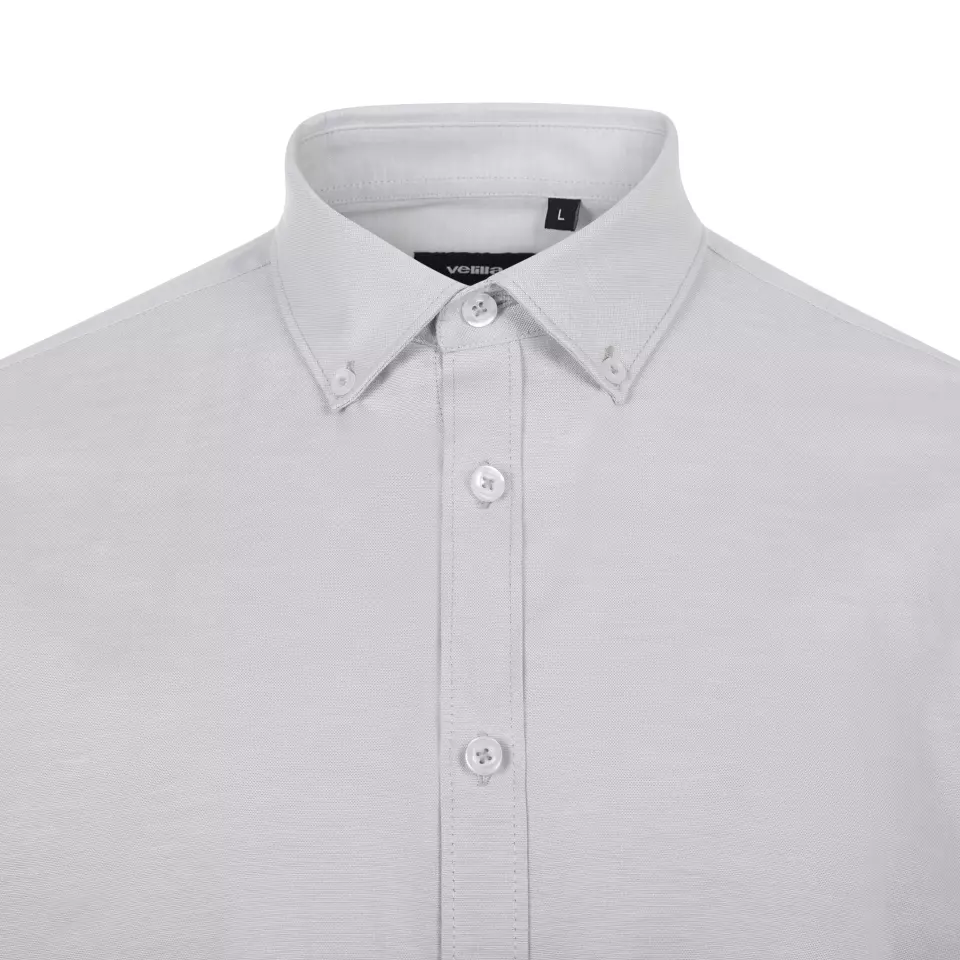 Velilla 405004S-58, Work Shirt, Ice Grey, image 4, gallery thumbnail