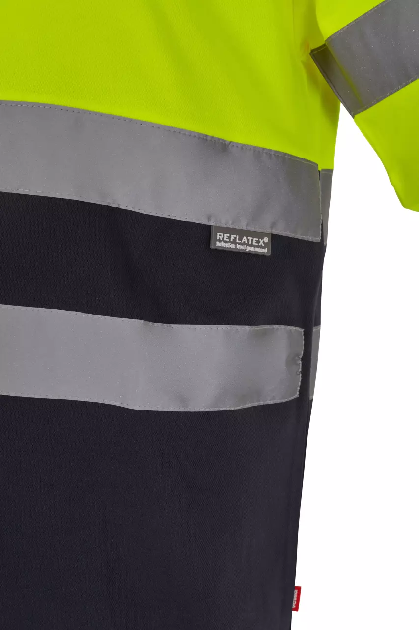 Velilla 305613-61-20-1, High-Vis Short Sleeve T-Shirt, Navy Blue/Hi-Vis Yellow, image 4, gallery thumbnail