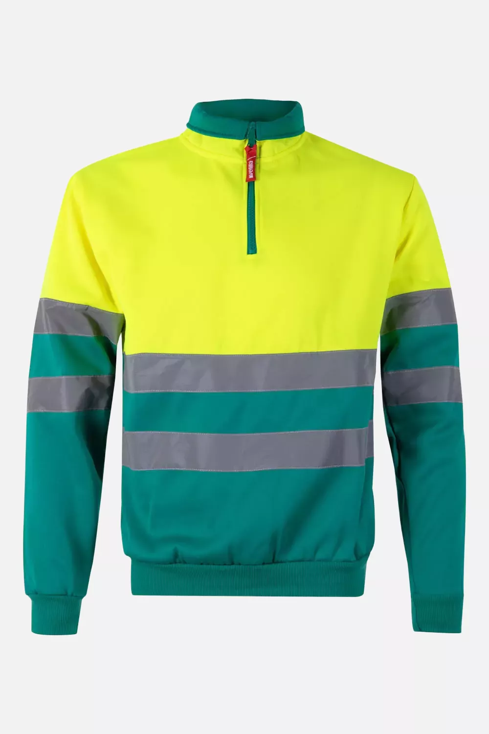 Velilla 305701-02-20, Warnschutz-Sweatshirt, Grün/Warngelb, image 1