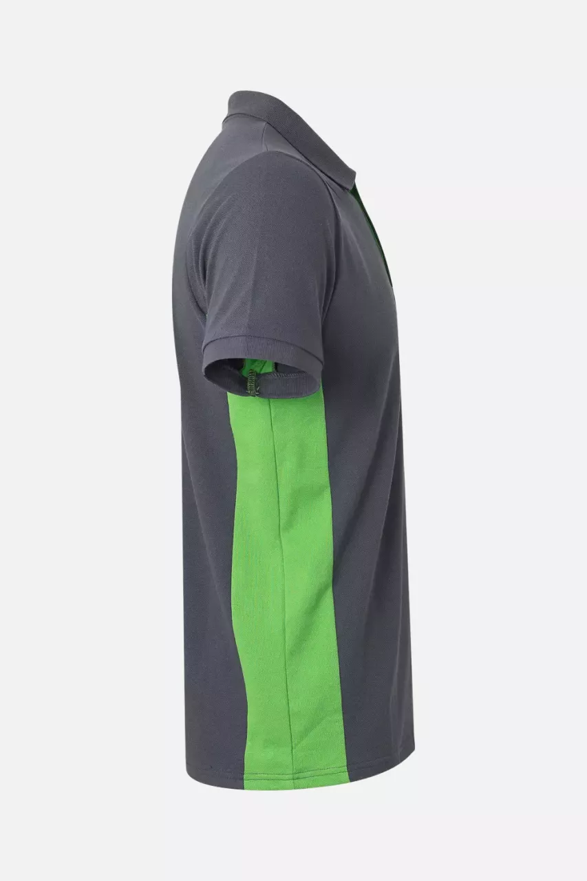Velilla 105504-08-25, Polo Shirt, Grey/Lime Green, image 3, gallery thumbnail