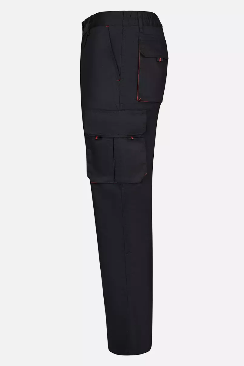 Velilla 103004-00-12, Arbeitshose, Schwarz/Rot, image 6, gallery thumbnail