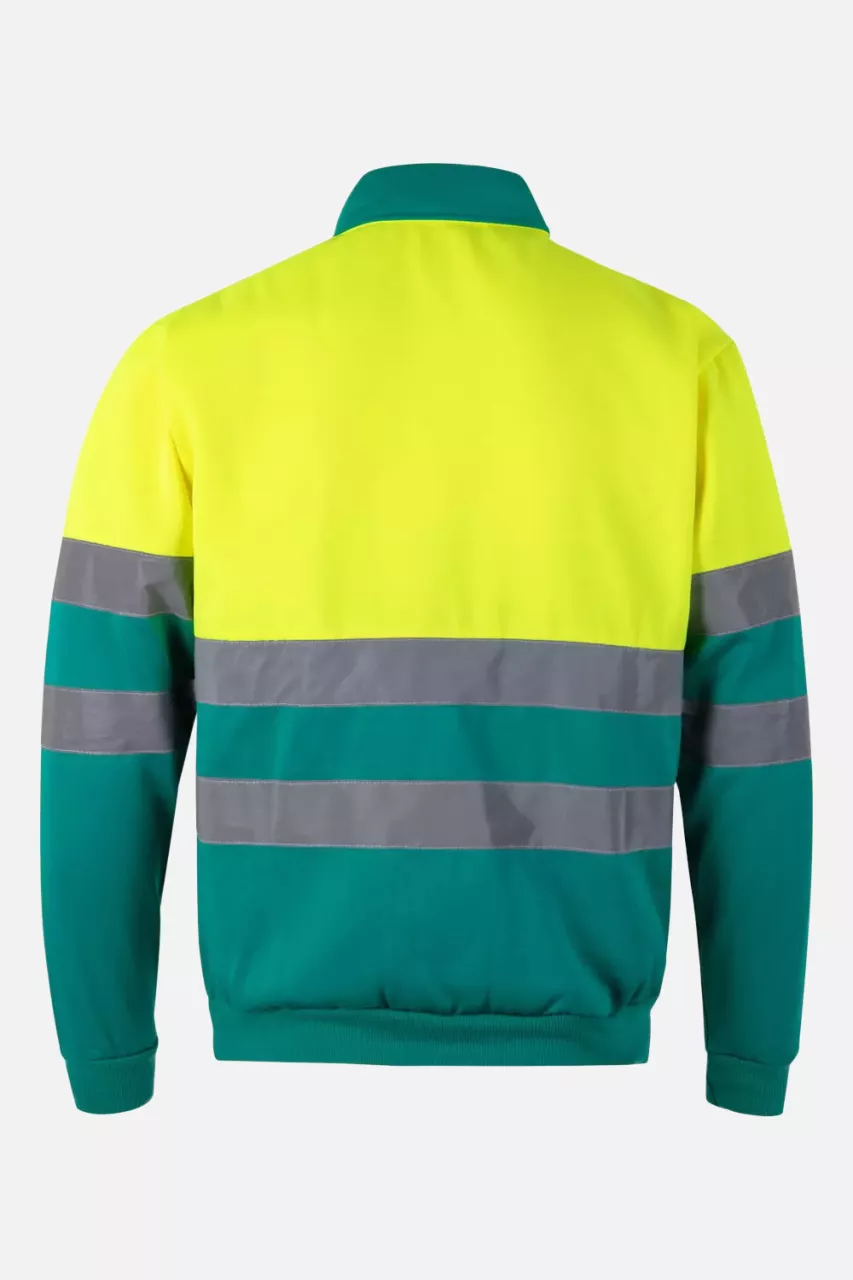 Velilla 305701-02-20-2, Warnschutz-Sweatshirt, Größe 4XL/5XL, Grün/Warngelb, image 2, gallery thumbnail