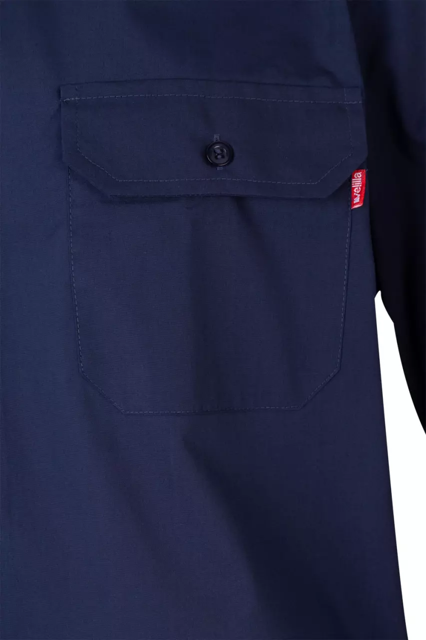 Velilla 520-01, Langarm-Arbeitshemd, Marineblau, image 4, gallery thumbnail