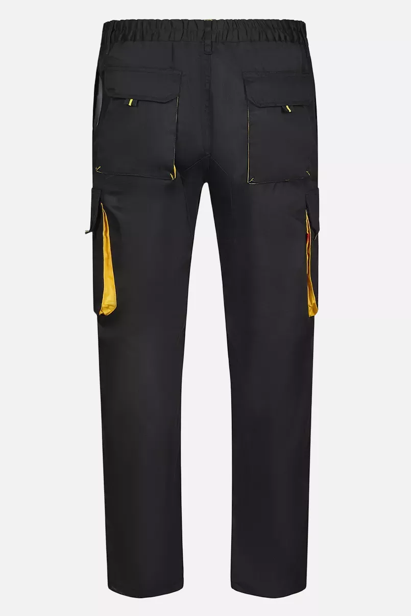 Velilla 103004-00-17, Work Trousers, Black/Yellow, image 4