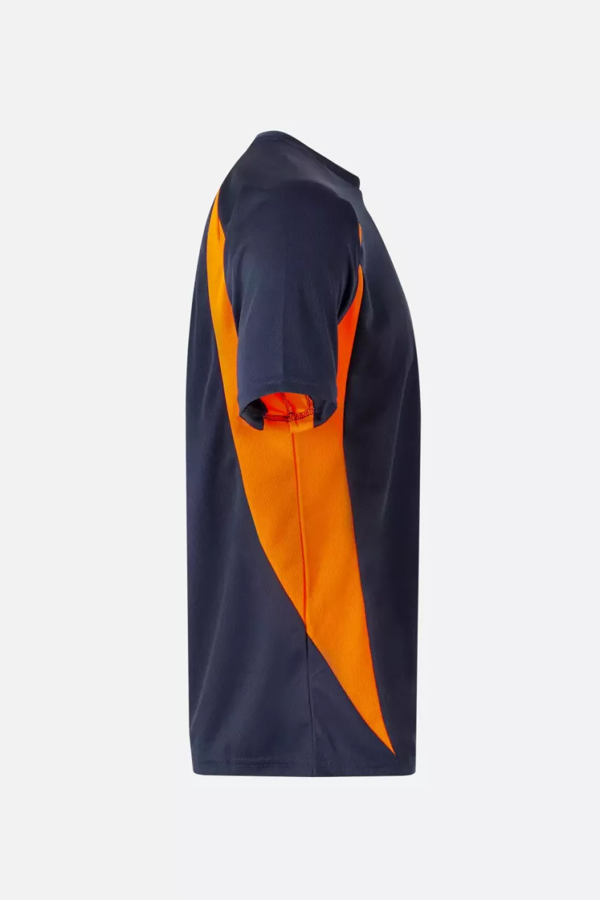 Velilla 105501-61-19, Arbeits-T-Shirt, Marineblau/Signalorange, image 2, gallery thumbnail