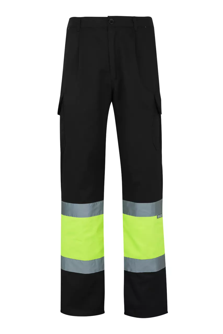 Velilla 157-00-20, High-Vis Trousers, Black/Hi-Vis Yellow, image 1, gallery thumbnail